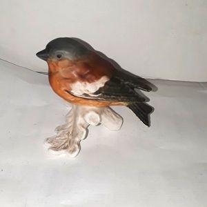 c RARE GORGEOUS GOEBEL W. GERMANY FINCH BIRD ON BRANCH